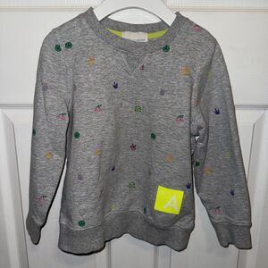 Rockets Of Awesome‎ Girls Gray Sweatshirt Size 7 Crew Neck